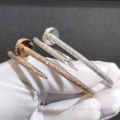 Diamond Earrings rose gold full diamond bangles with platinum Supplier